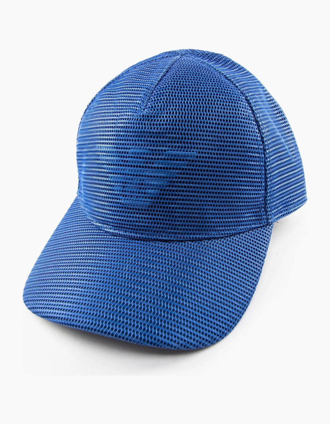 Men's Emporio Armani Rete 3d Logo Baseball Cap Blue - Size: L