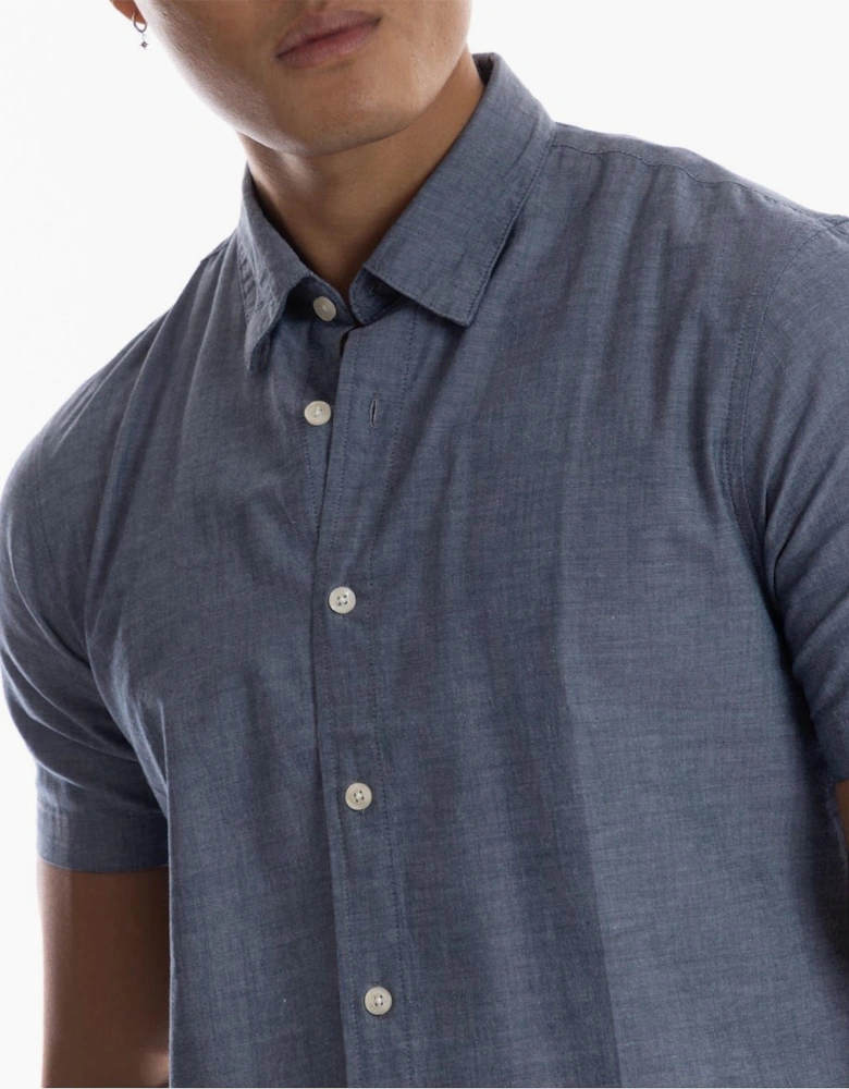Collared Neck Short Sleeve Regular Fit Shirt