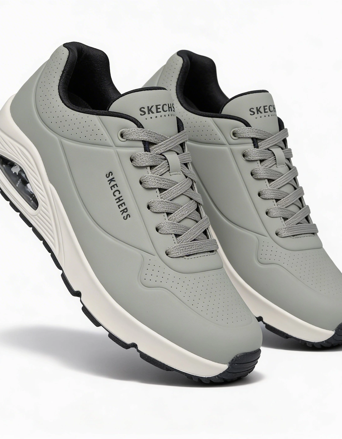 Skechers UNO - STAND ON AIR Mens Casual Trainers Olive Black