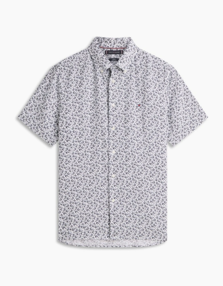 Tommy Hilfiger Linen Tropical PRT Shirt YBR White