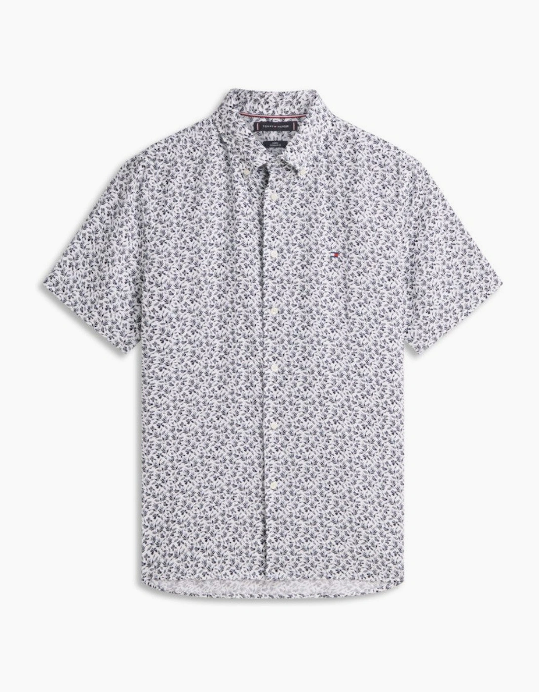 Tommy Hilfiger Linen Tropical PRT Shirt YBR White, 3 of 2
