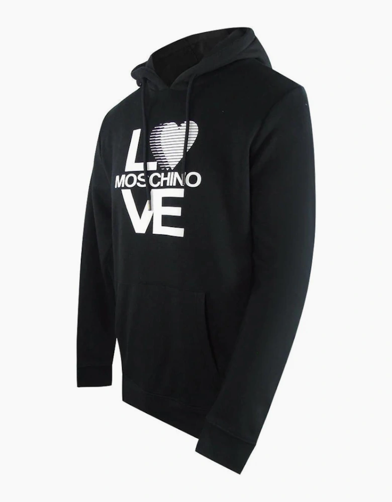 Love Moschino Iconic Bold Logo Hoodie in Black