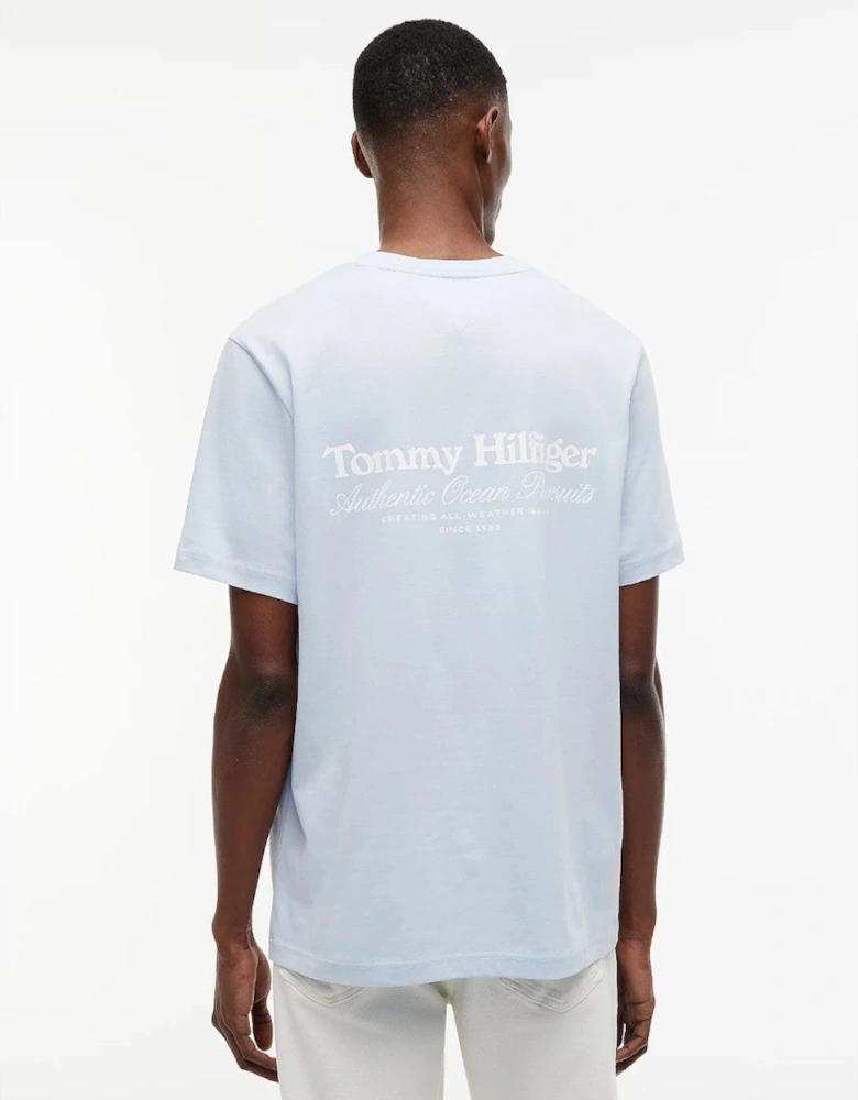 Tommy Hilfiger Nautical Back Graphic T-Shirt C10 Breezy Blue