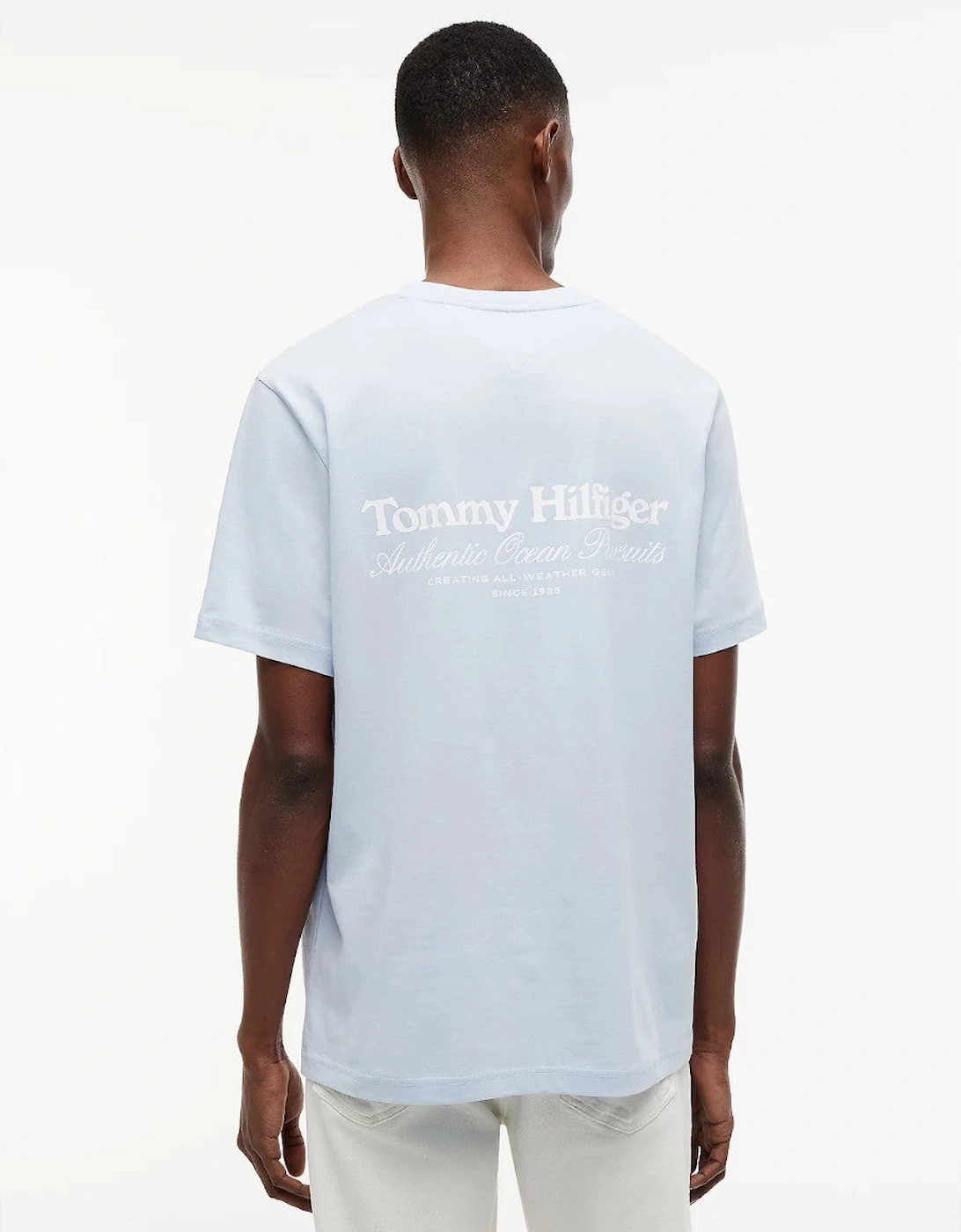 Tommy Hilfiger Nautical Back Graphic T-Shirt C10 Breezy Blue