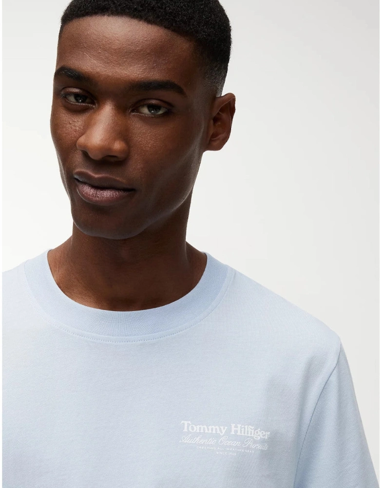 Tommy Hilfiger Nautical Back Graphic T-Shirt C10 Breezy Blue