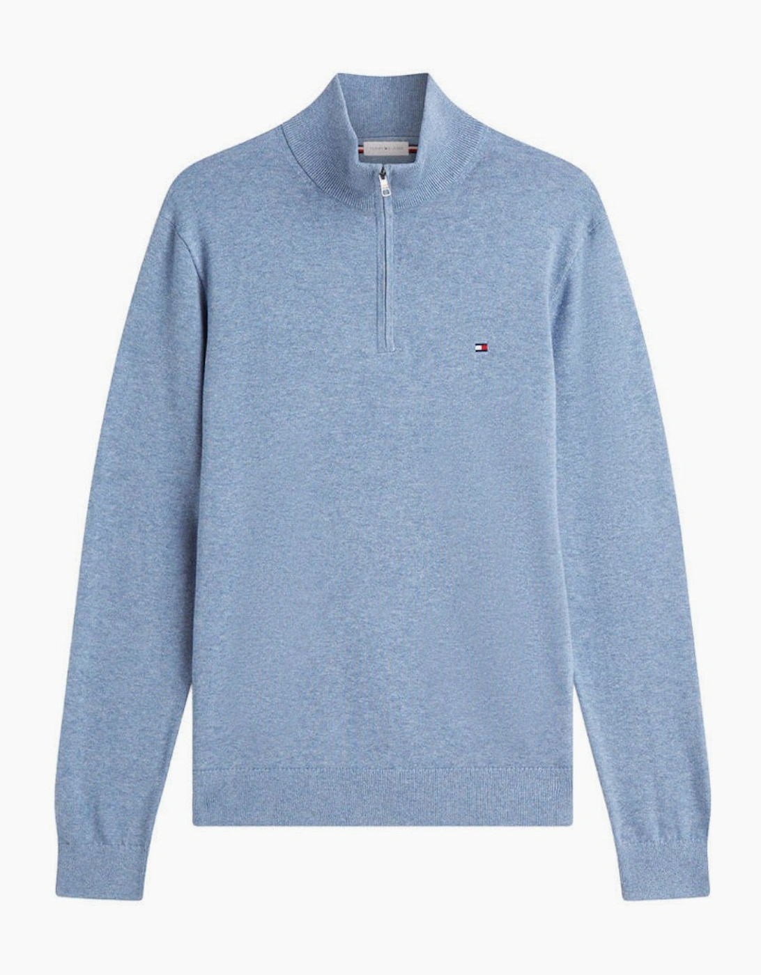 Tommy Hilfiger Quarter Zip Sweater DOZ Brisk Blue Heather, 2 of 1