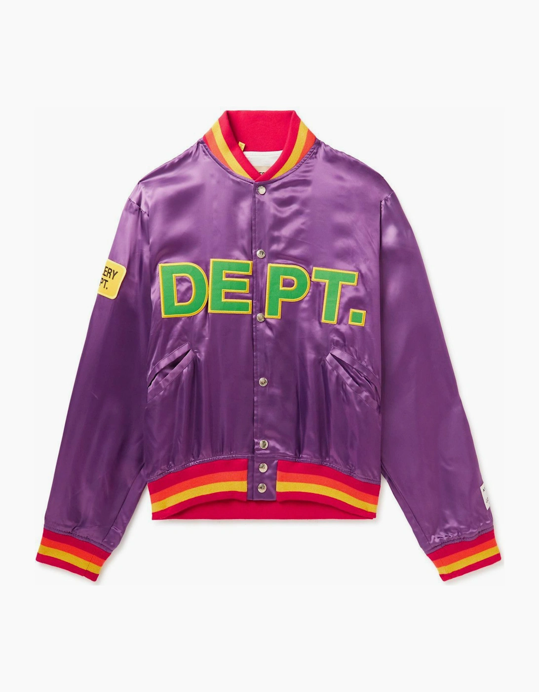 GALLERY DEPT. MVP EMBROIDERED SATIN BOMBER JACKET PURPLE - Size: XL