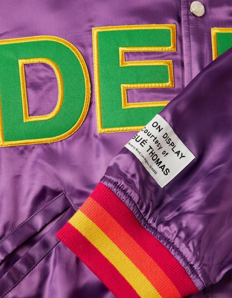 GALLERY DEPT. MVP EMBROIDERED SATIN BOMBER JACKET PURPLE
