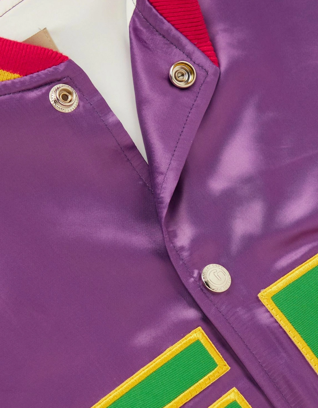 GALLERY DEPT. MVP EMBROIDERED SATIN BOMBER JACKET PURPLE