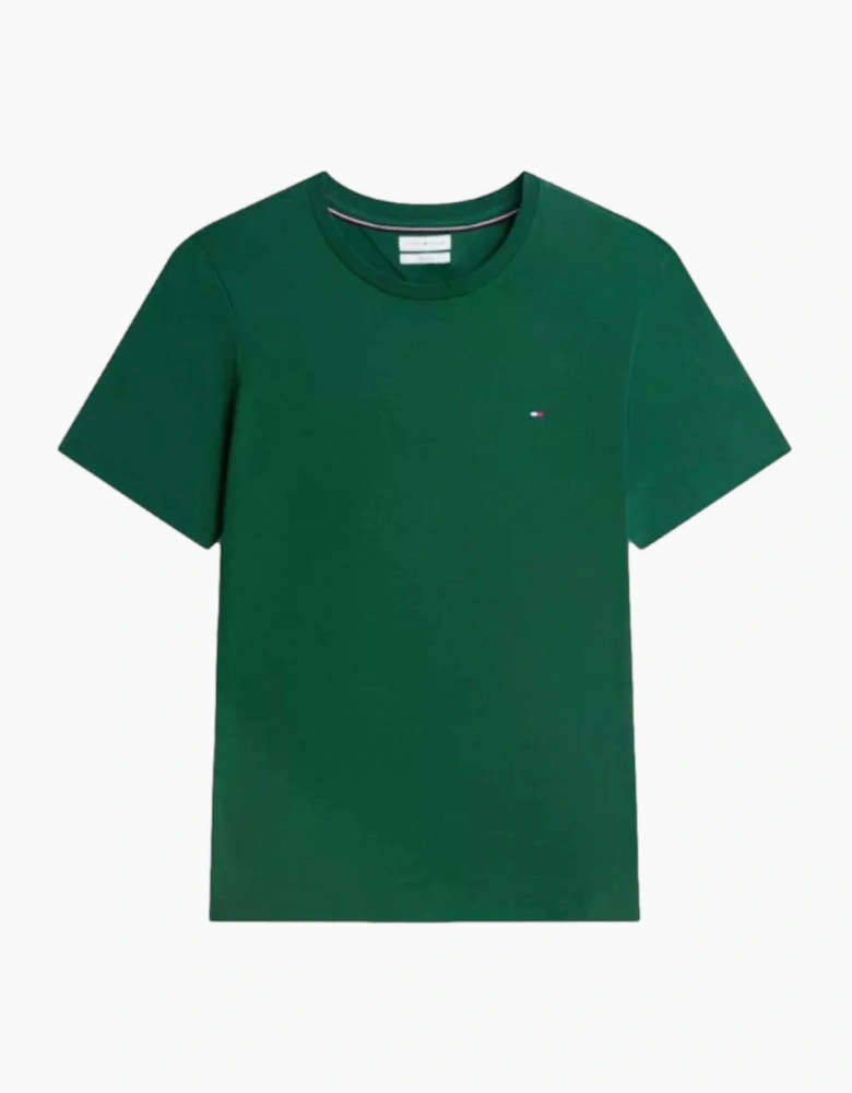 Tommy Hilfiger Flag Embroidery Crew Neck T-Shirt L2N Street Green