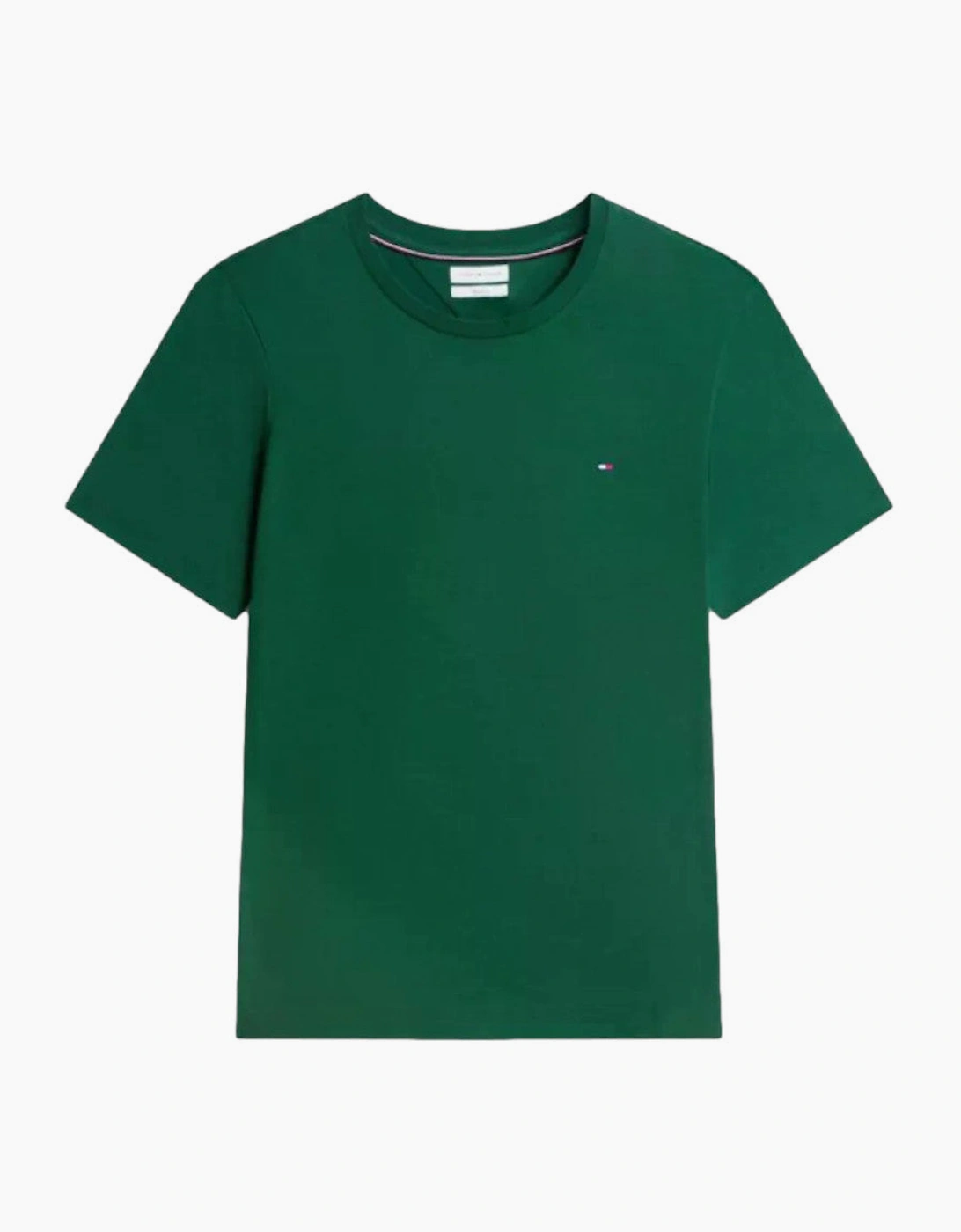 Tommy Hilfiger Flag Embroidery Crew Neck T-Shirt L2N Street Green