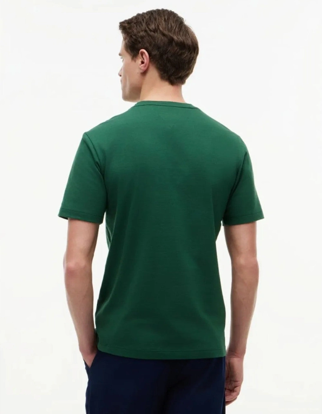 Tommy Hilfiger Flag Embroidery Crew Neck T-Shirt L2N Street Green