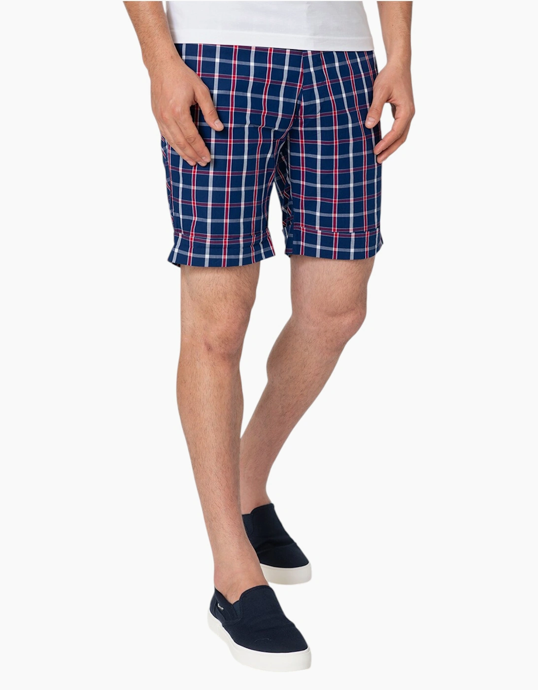 GANT Mens Check Shorts Casual Cotton Knee Combat Summer