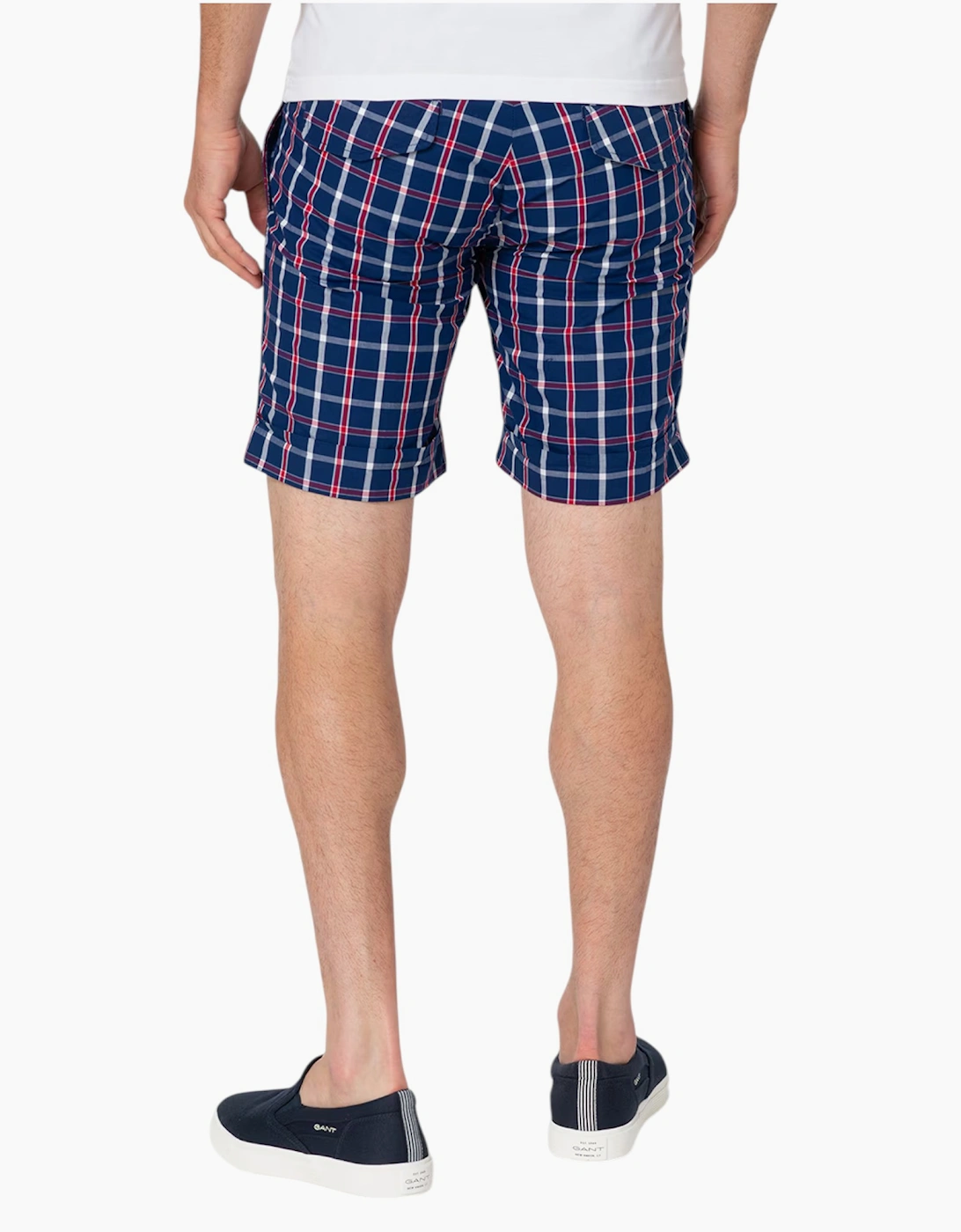 GANT Mens Check Shorts Casual Cotton Knee Combat Summer
