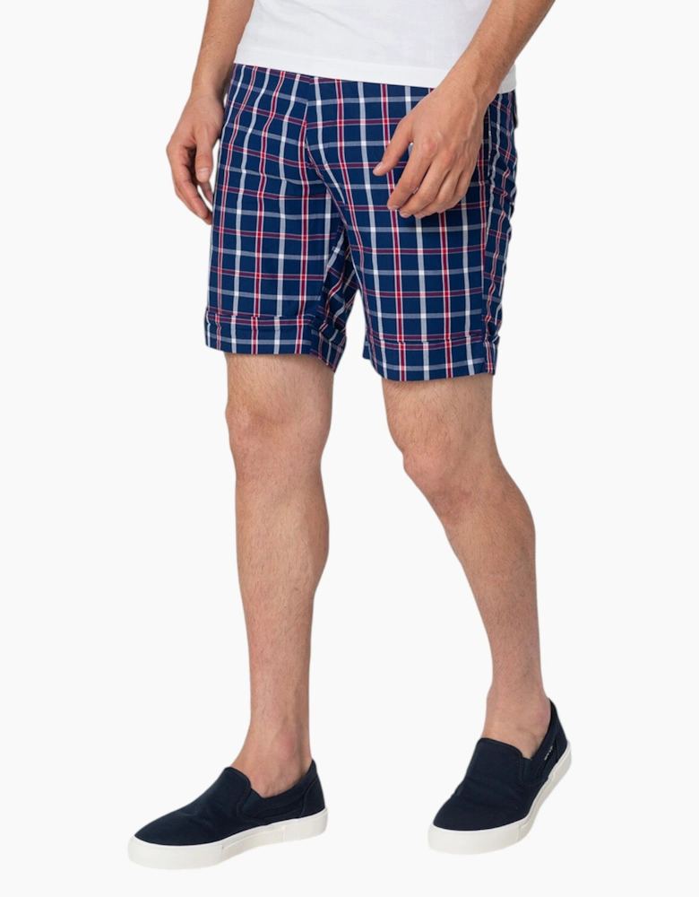 GANT Mens Check Shorts Casual Cotton Knee Combat Summer