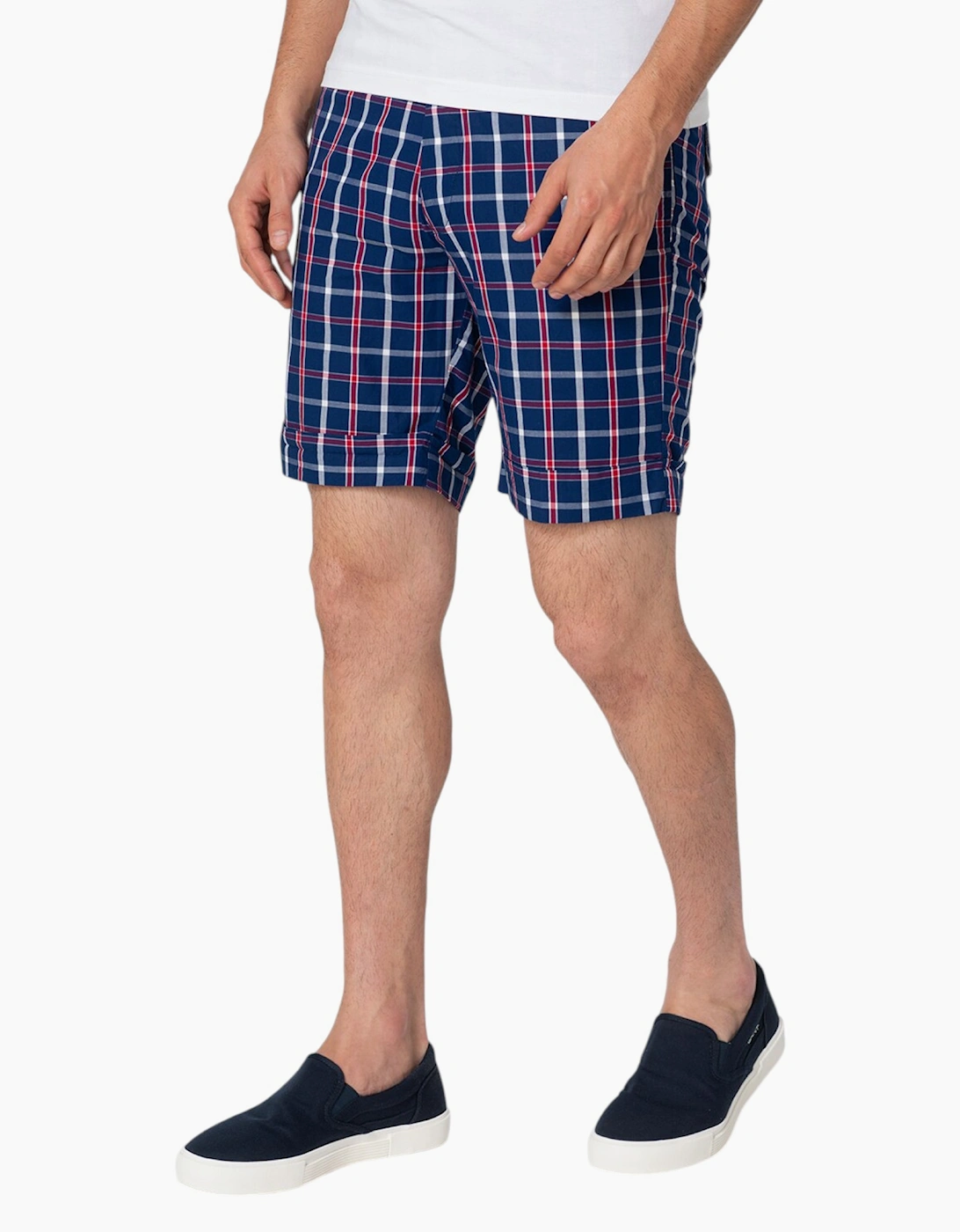 GANT Mens Check Shorts Casual Cotton Knee Combat Summer