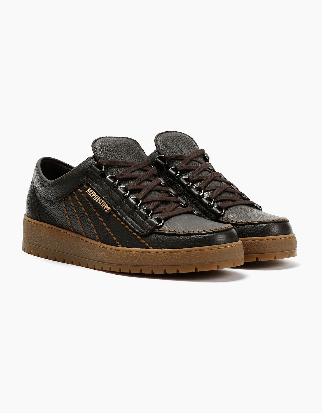 Mephisto Rainbow Oregon 1351 Leather Men's Dark Brown Shoes, 9 of 8