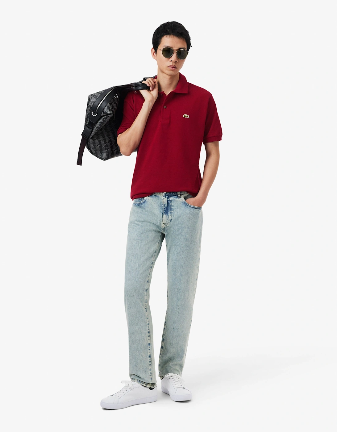 Lacoste Classic Fit L.12.12 Mens Short Sleeve Polo Shirt - Bordeaux 476