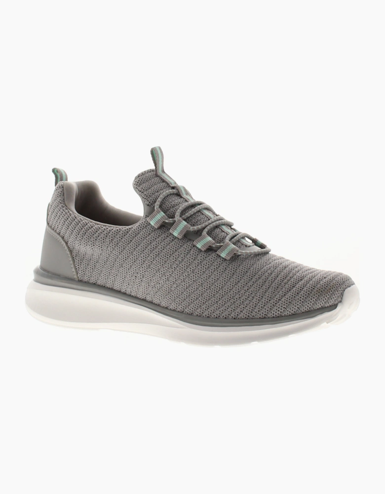 Surge Womens Trainers Memory Foam Viviane Bungee Lace Grey UK Size