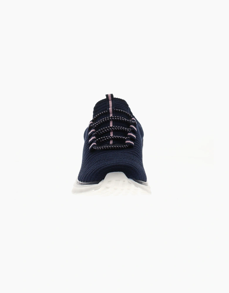 Surge Womens Trainers Memory Foam Viviane Bungee Lace Navy UK Size