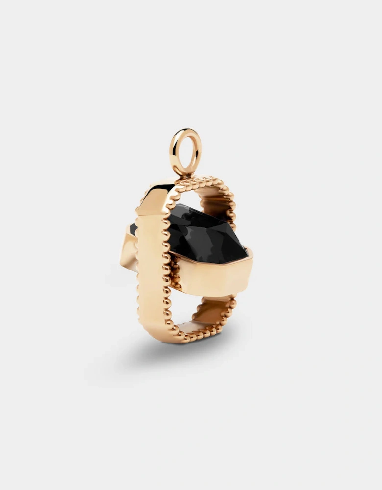 Talisman charm in jet black