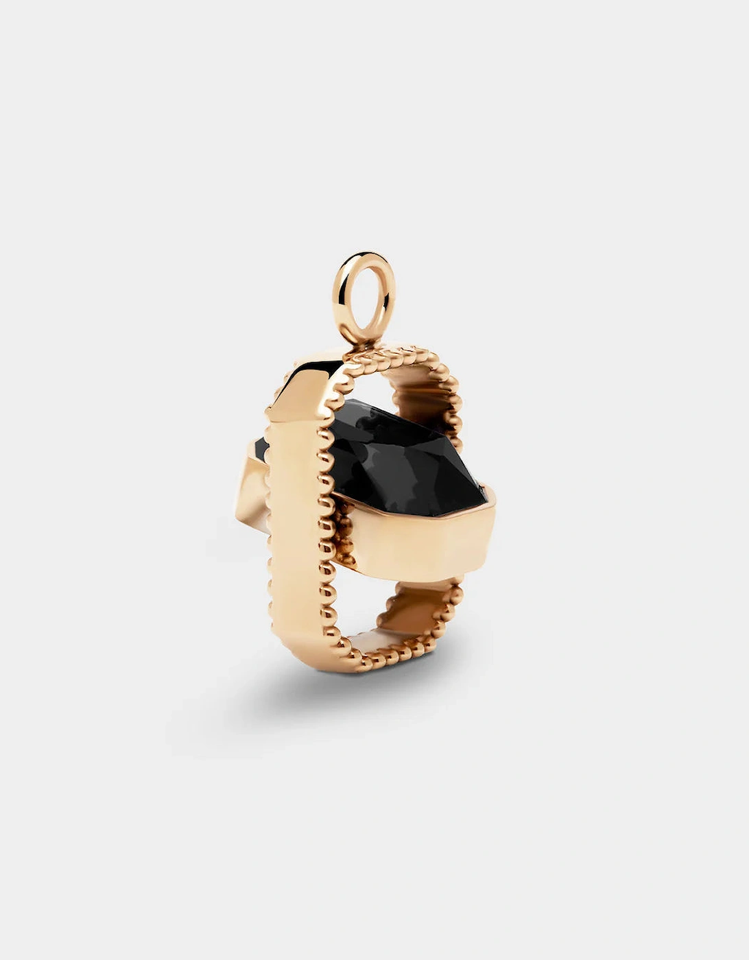Talisman charm in jet black