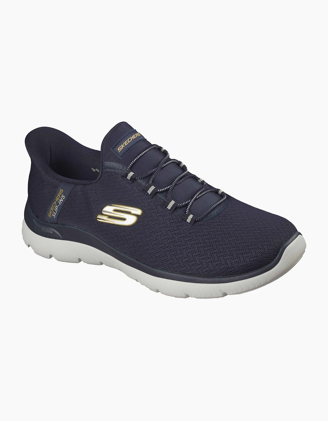 Skechers Arch Fit Summits Kynor Polyester Men's Navy/Yellow Trainers
