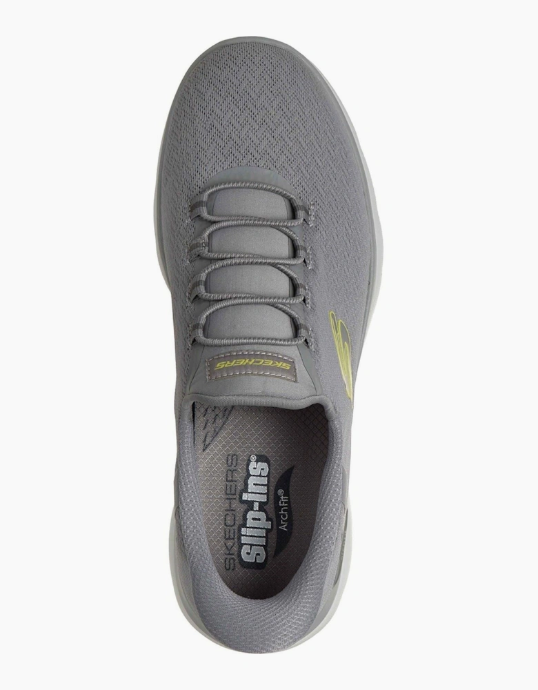 Skechers Arch Fit Summits Kynor Polyester Men's Grey/Lime Trainers
