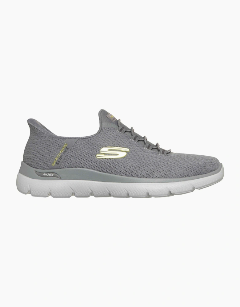 Skechers Arch Fit Summits Kynor Polyester Men's Grey/Lime Trainers