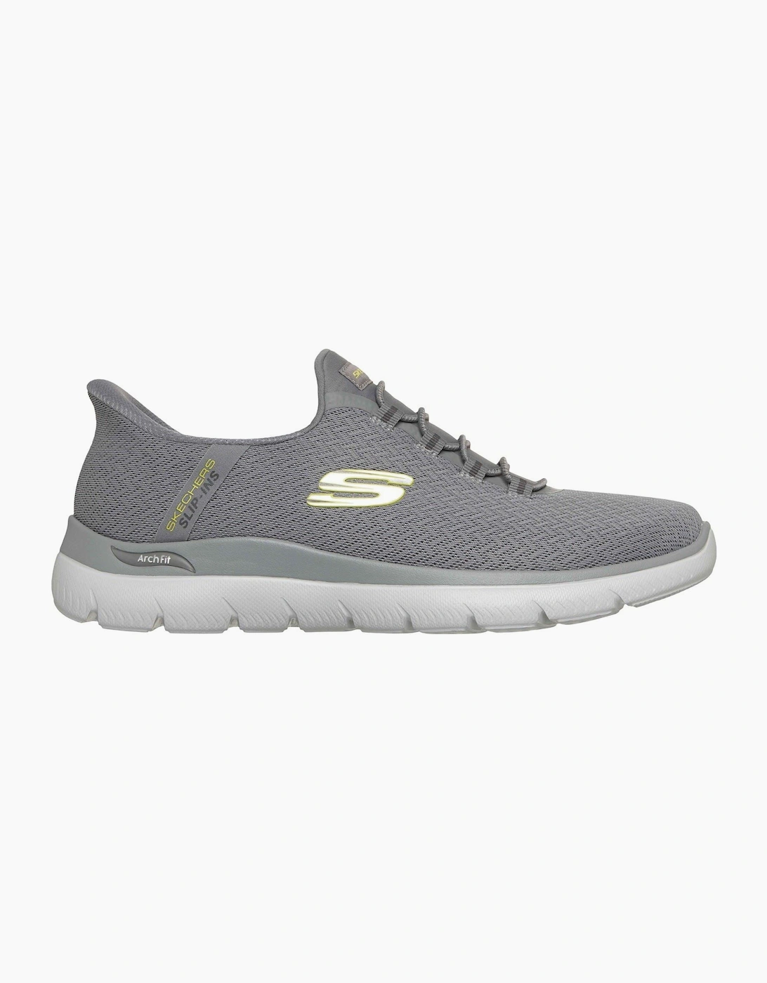 Skechers Arch Fit Summits Kynor Polyester Men's Grey/Lime Trainers