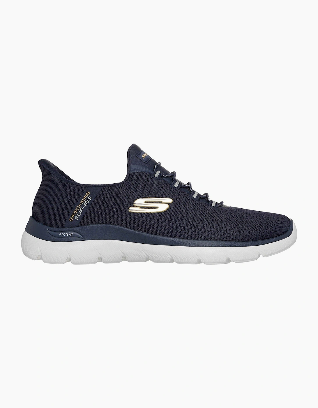 Skechers Arch Fit Summits Kynor Polyester Men's Navy/Yellow Trainers