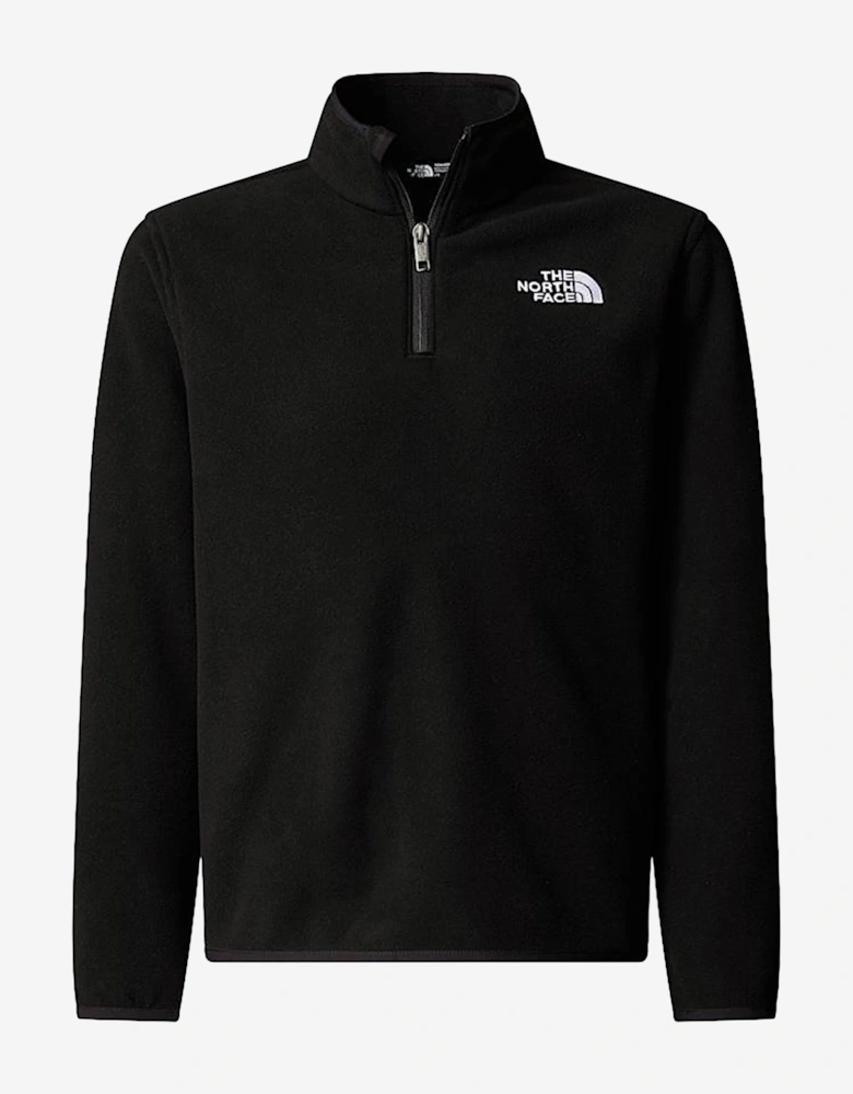 The North Face Kids Glacier 1/4 Zip Pullover in Black