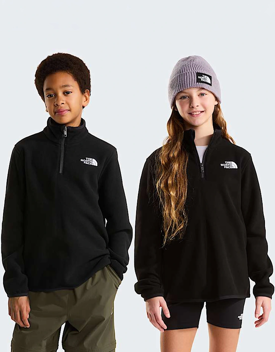 The North Face Kids Glacier 1/4 Zip Pullover in Black