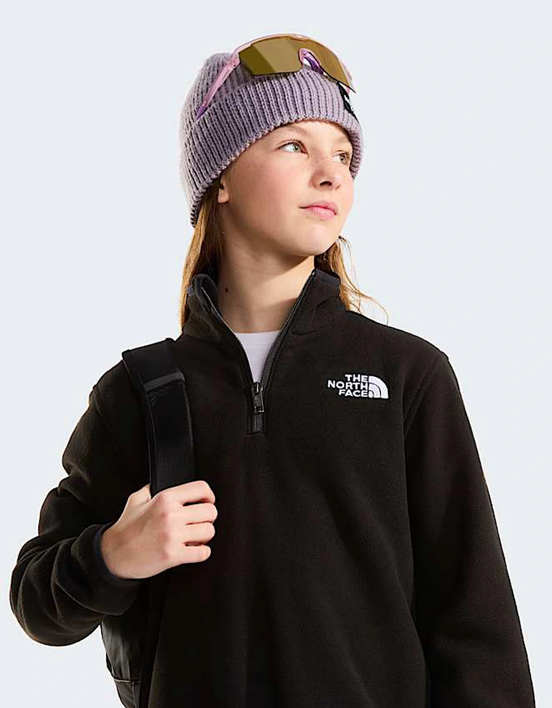 The North Face Kids Glacier 1/4 Zip Pullover in Black