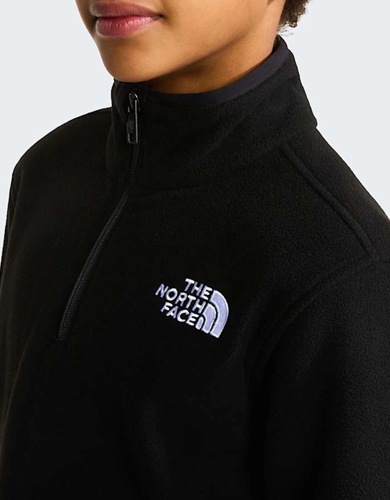 The North Face Kids Glacier 1/4 Zip Pullover in Black