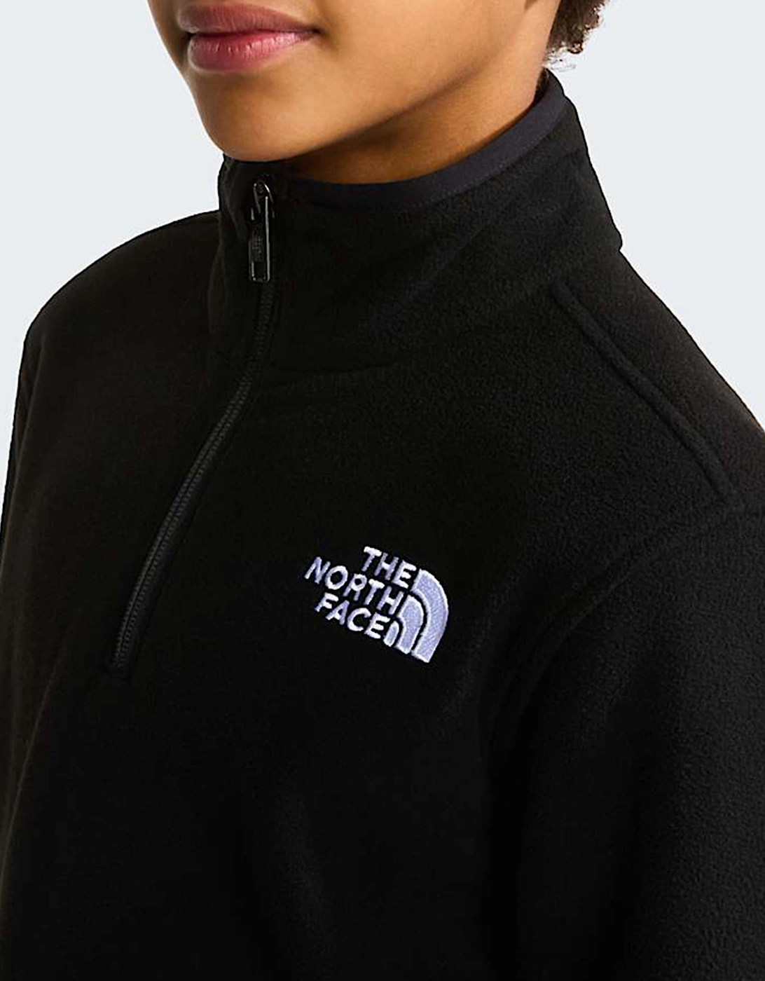 The North Face Kids Glacier 1/4 Zip Pullover in Black