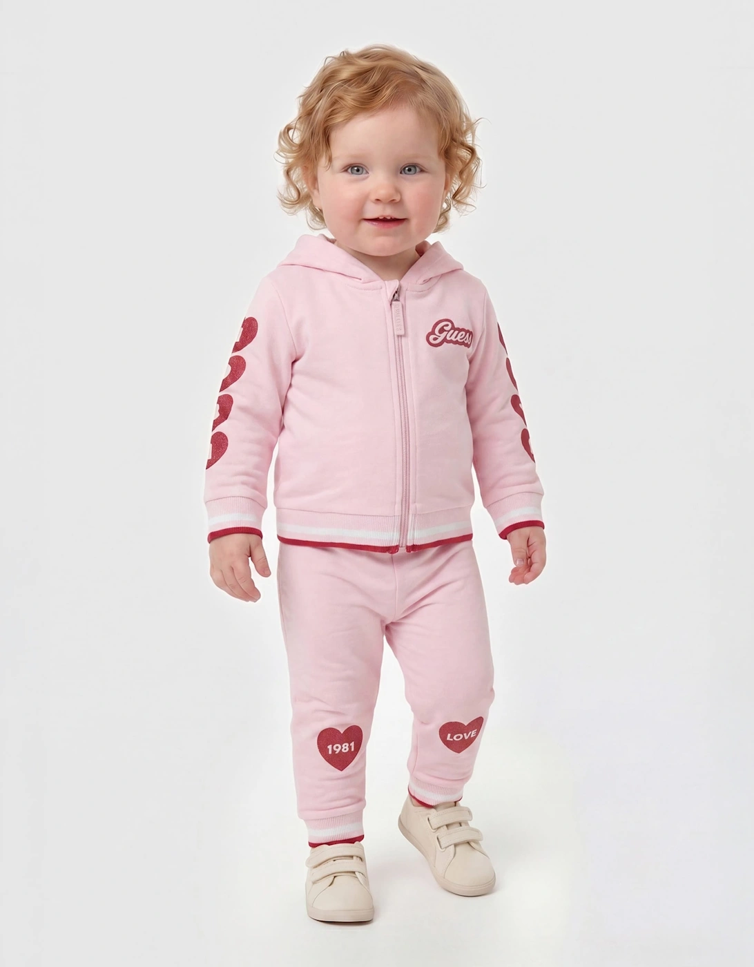 Guess Baby Girls Love Tracksuit in Pink