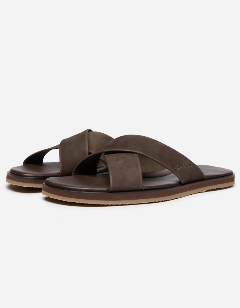 Oliver Sweeney Chesil Nubuck Mens Sandals - Brown