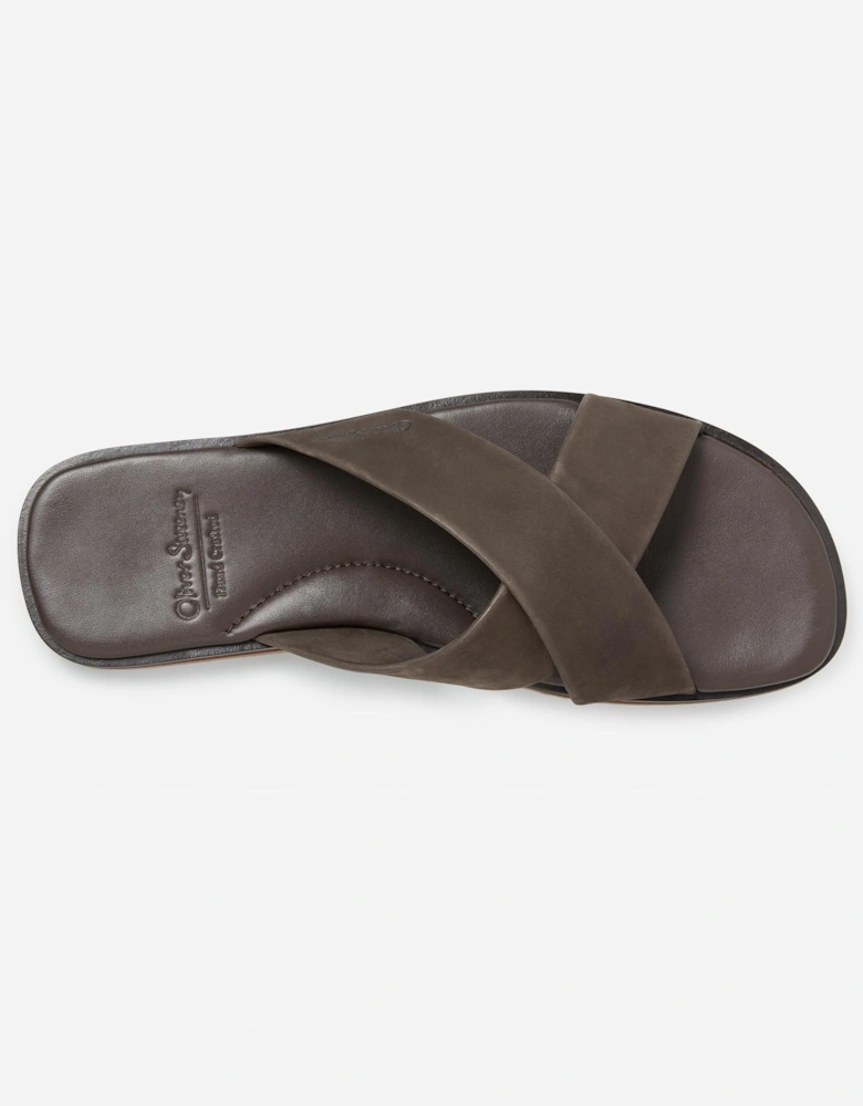 Oliver Sweeney Chesil Nubuck Mens Sandals - Brown