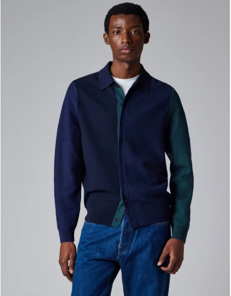 Paul Smith  Knitted Cardigan 49 DK NAVY