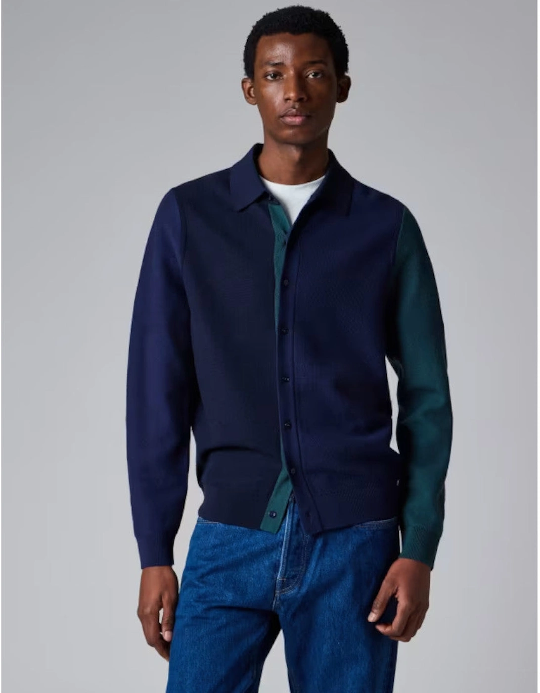 Paul Smith  Knitted Cardigan 49 DK NAVY
