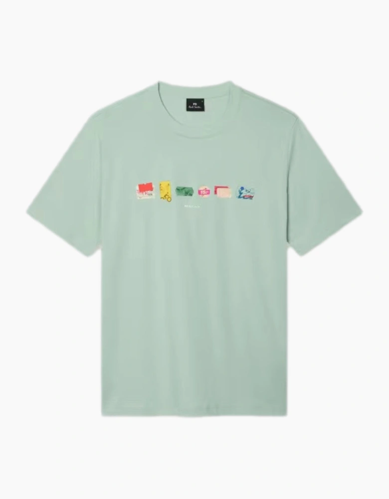 PS Paul Smith Stickers Print T-Shirt 30D Green