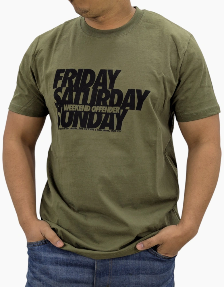 Weekend Offender Mens T Shirt Crew Neck Graphic Tee