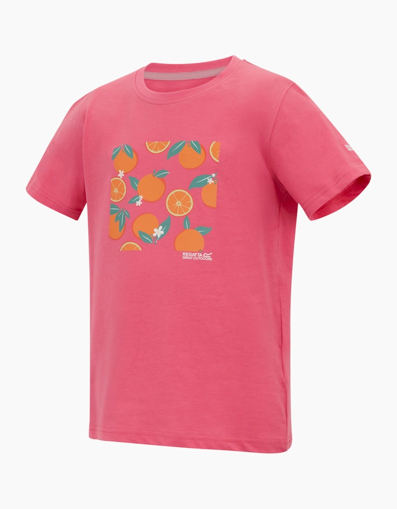 Regatta Childrens/Kids Bosley Orange T-Shirt