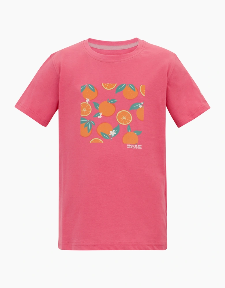 Regatta Childrens/Kids Bosley Orange T-Shirt