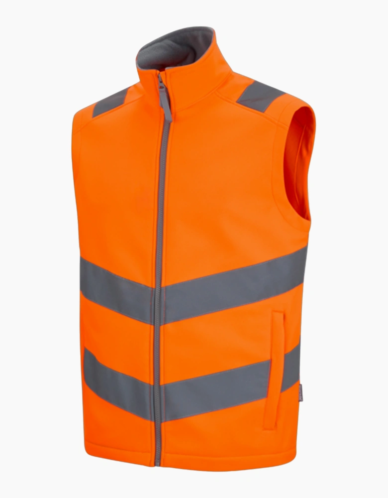 Regatta Mens Pro Contract Ablaze Soft Full Zip Hi-Vis Vest