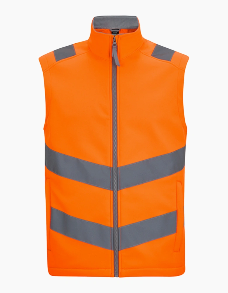 Regatta Mens Pro Contract Ablaze Soft Full Zip Hi-Vis Vest