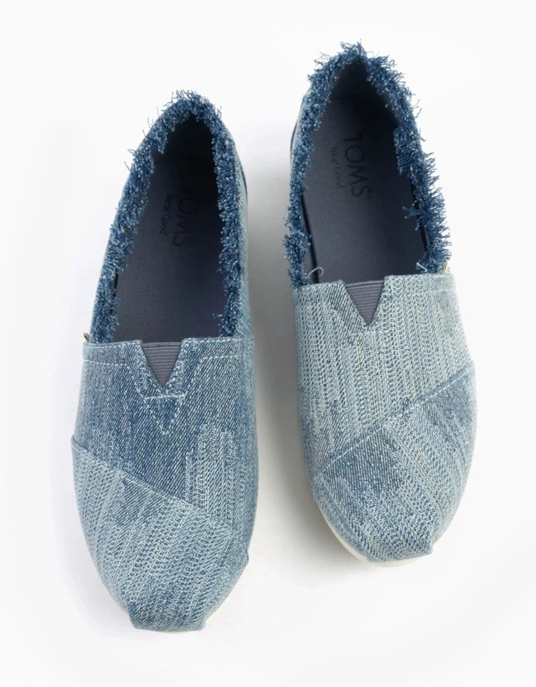 ALPARGATA CLASSIC Womens Canvas Denim Blue