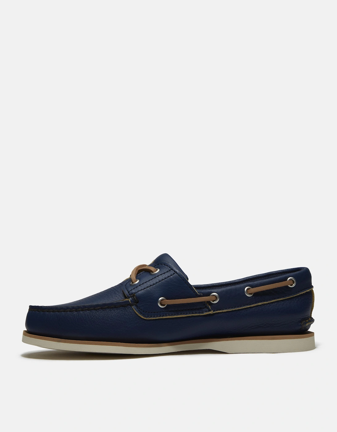 Timberland Mens Full Grain Leather Classic Boat Shoe - Dark Blue