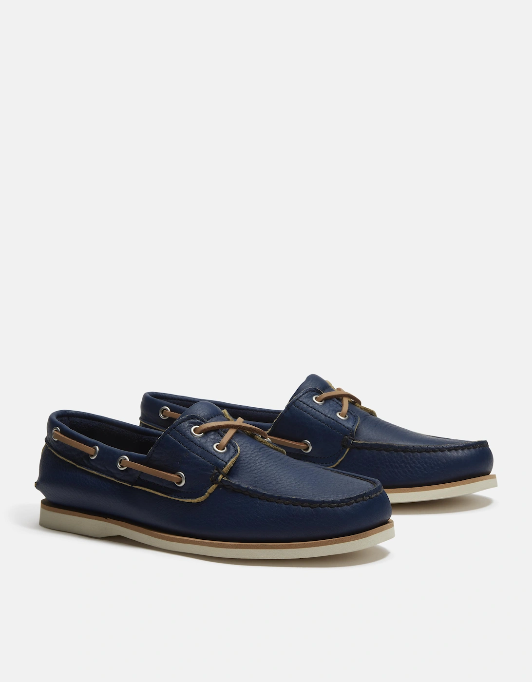 Timberland Mens Full Grain Leather Classic Boat Shoe - Dark Blue